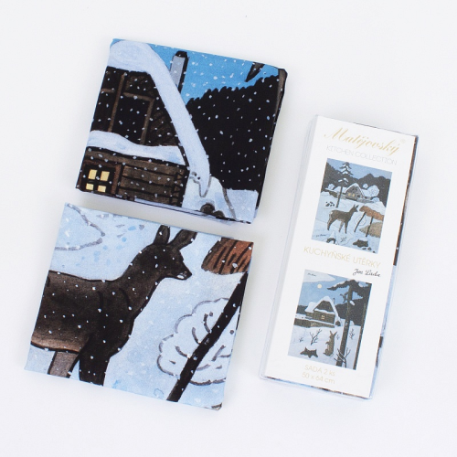 Kuchyňské utěrky Josef Lada Srnka & Zajíc