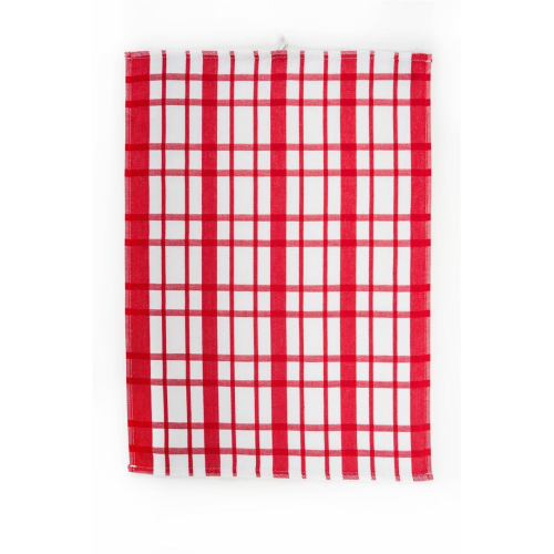 Utěrky kárované červené