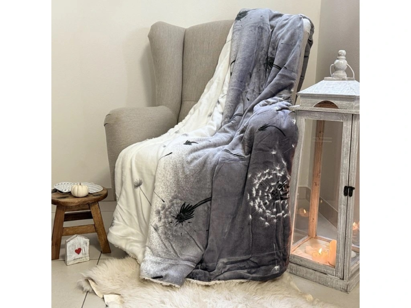 Beránková deka Pampeliška šedá