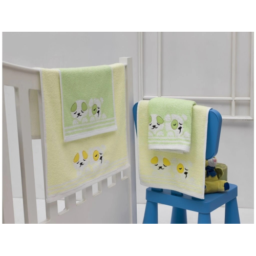 Dětský froté ručník Pejsek 30 x 50 žlutý