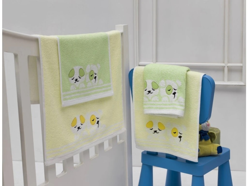 Dětský froté ručník Pejsek 30 x 50 žlutý