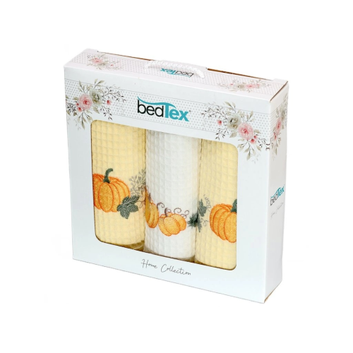 Dárková sada vaflových utěrek 3ks Dýně