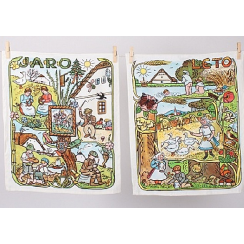 Kuchyňské utěrky Josef Lada Jaro & Léto